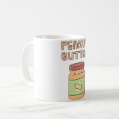 Schattigee pindakaaspot Doodle Koffiemok (Voorkant links)
