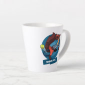 Schattigee Pine Marten Tennis Pro Trick Shot Carto Latte Mok (Rechterhoek)