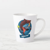 Schattigee Pine Marten Tennis Pro Trick Shot Carto Latte Mok (Rechts)