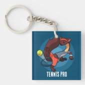 Schattigee Pine Marten Tennis Pro Trick Shot Carto Sleutelhanger (Voorkant)