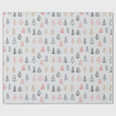 Schattigee Pine Tree Pattern Christmas Cadeaupapier (Vlak)