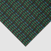 Schattigee Pine Tree Plane Kerstboom Patroon Tissuepapier (Detail)