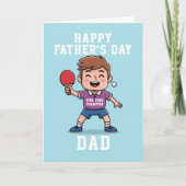 Schattigee Ping Pong Champion Vaderdag Kaart (Voorkant)