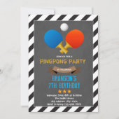 Schattigee Ping Pong Party uitnodiging (Voorkant)