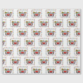 "Schattigee Pingouin" Kerstthema Cadeaupapier (Vlak)