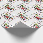 "Schattigee Pingouin" Kerstthema Cadeaupapier (Hoek)