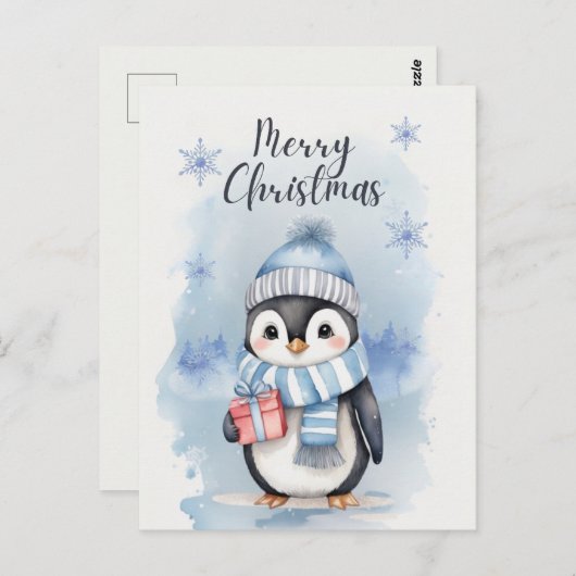 Schattigee pinguïn 2 briefkaart (Voorkant / Achterkant)