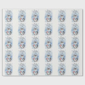 Schattigee pinguïn 2 cadeaupapier (Vlak)