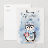 Schattigee pinguïn 2 feestdagenkaart (Voorkant / Achterkant)