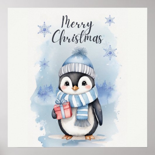 Schattigee pinguïn 2 poster (Voorkant)