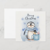 Schattigee pinguïn 3 bedankkaart (Voorkant / Achterkant)