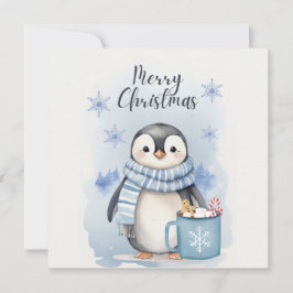 Schattigee pinguïn 3 bedankkaart
