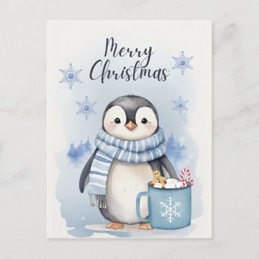 Schattigee pinguïn 3 briefkaart (Voorkant)