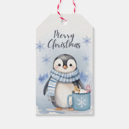 Schattigee pinguïn 3 cadeaulabel