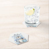 Schattigee pinguïn 3 kartonnen onderzetters (Insitu)