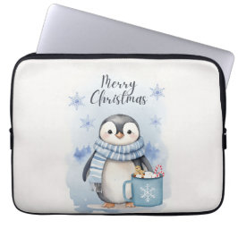 Schattigee pinguïn 3 laptop sleeve