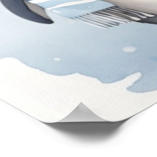 Schattigee pinguïn 3 poster (Hoek)