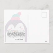 Schattigee pinguïn bericht van Child Holiday Brief Feestdagenkaart (Achterkant)