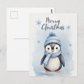 Schattigee pinguïn briefkaart (Voorkant / Achterkant)