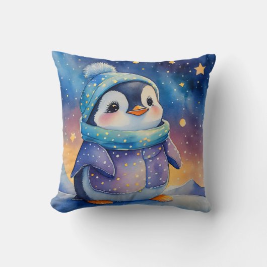 Schattigee pinguïn, cadeau voor pinguïnliefhebbers kussen (Voorkant)