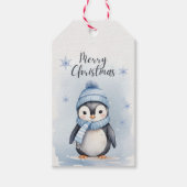Schattigee pinguïn cadeaulabel (Voorkant)