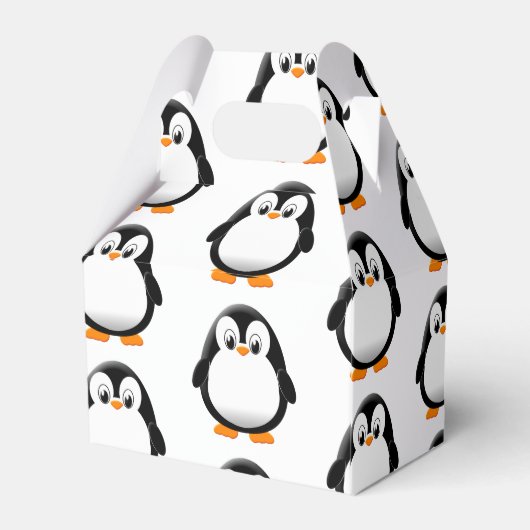Schattigee Pinguïn Cartoon Bedankdoosjes (Achterkant)