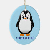 Schattigee Pinguïn Cartoon Custom Winter Keramisch Ornament (Rechts)