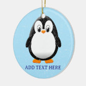 Schattigee Pinguïn Cartoon Custom Winter Keramisch Ornament (Links)