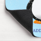 Schattigee Pinguïn Cartoon Custom Winter Muismat (Hoek)