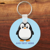 Schattigee Pinguïn Cartoon Custom Winter Sleutelhanger (Voorkant)