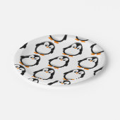 Schattigee Pinguïn Cartoon Papieren Bordje (Gekanteld)