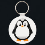 Schattigee Pinguïn Cartoon Sleutelhanger<br><div class="desc">Een leuke zwart-witte pinguïn tekening. Sleutelhangers voor kleine dieren. Cadeau idee voor kinderen.</div>