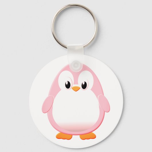 Schattigee Pinguïn Cartoon Sleutelhanger (Achterkant)