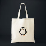 Schattigee Pinguïn Cartoon Tote Bag<br><div class="desc">Een leuke zwart-witte pinguïn tekening. Baby dierlijke canvas tassen. Cadeau idee voor kinderen.</div>