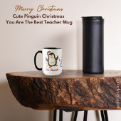Schattigee Pinguin Christmas Je bent de beste lera Mok