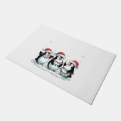 Schattigee Pinguïn Dragen Santa Hat Xmas Pinguïn L Deurmat (Schuin)