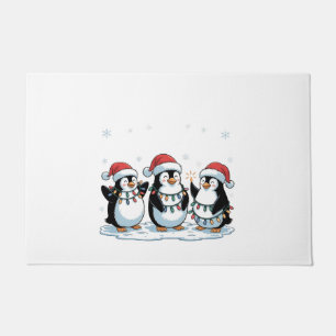 Schattigee Pinguïn Dragen Santa Hat Xmas Pinguïn L Deurmat