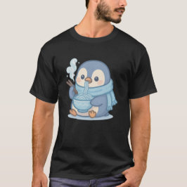 Schattigee Pinguïn Eten Ramen - Kawaii Winter T-shirt