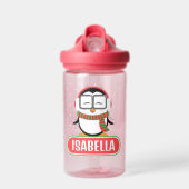 Schattigee pinguïn gepersonaliseerde waterfles voo (Voorkant)