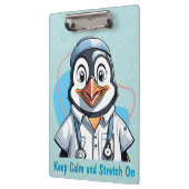 Schattigee Pinguïn Gifts voor Fysiotherapeuten Art Klembord (Links)