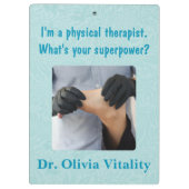 Schattigee Pinguïn Gifts voor Fysiotherapeuten Art Klembord (Achterkant)