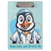Schattigee Pinguïn Gifts voor Fysiotherapeuten Art Klembord (Voorkant)