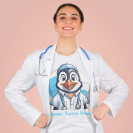Schattigee Pinguïn Gifts voor Fysiotherapeuten Art T-shirt
