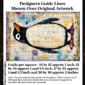 Schattigee Pinguïn, Grungy Papier Collage DJ1R Dec