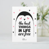 Schattigee pinguïn | Happy Valentijnsdag vakantie  Kaart (Staand voorkant)