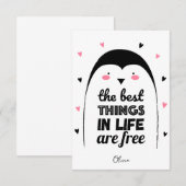 Schattigee pinguïn | Happy Valentijnsdag vakantie  Kaart (Voorkant / Achterkant)