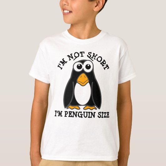 Schattigee Pinguïn Ik ben niet kort grappig citaat T-shirt (Voorkant)