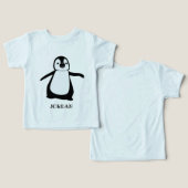 Schattigee pinguïn illustratie Gepersonaliseerde B (Ontwerp Voorkant & Achterkant)