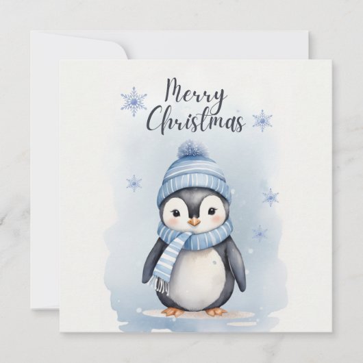 Schattigee pinguïn kaart (Voorkant)