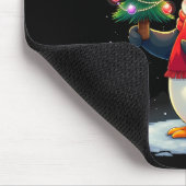 Schattigee Pinguïn Kerstboom Pajama Meisjes Jongen Muismat (Hoek)